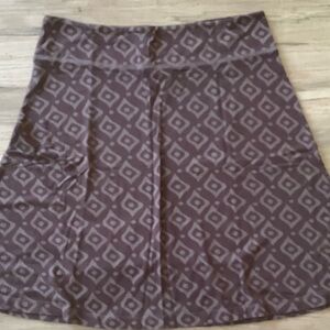 fresh produce Brown Geo-Print A-Line Skirt